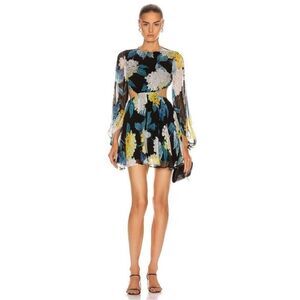 Alice McCall Wild Frontiers Mini Dress Floral Cutout‎ Long Sleeve Cocktail Sz 10